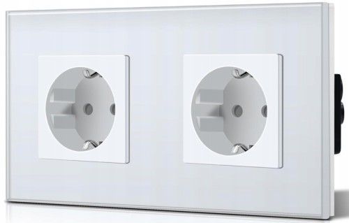BSEED Gniazdko Schuko, podwójne gniazdko ścienne, 16 A, 250 V