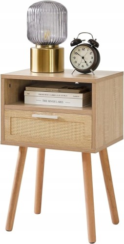 STOLIK NOCNY SZAFKA Z SZUFLADĄ STYLOWY WNS009N IBUYKE 60 cm