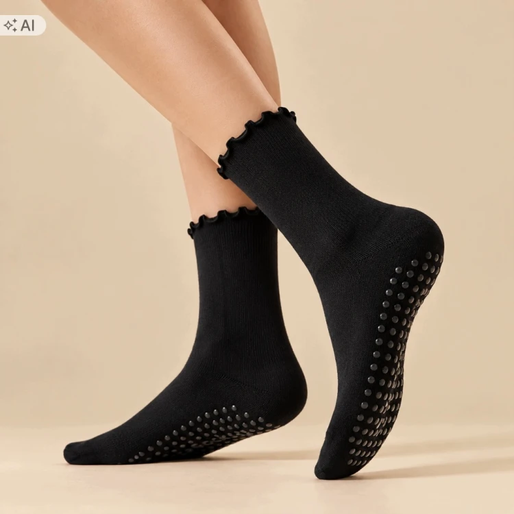 Skarpetki antypoślizgowe damskie Yoga Socks 4 pary do jogi pilatesu